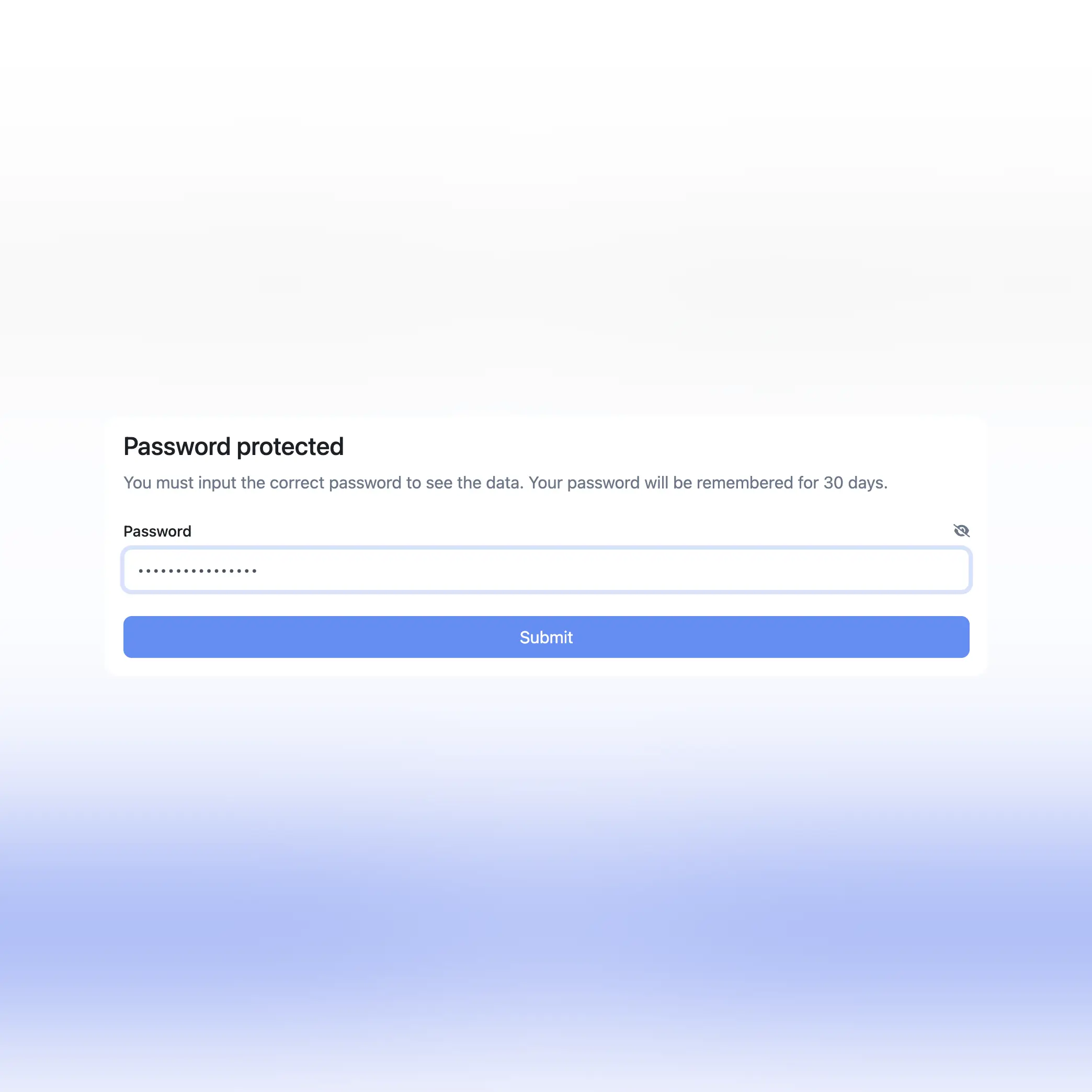 تصویر قابلیت محافظت با رمز عبور صفحه بررسی